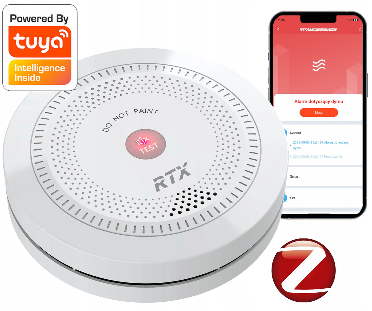 Sensor Smoke Sensor RTX TUYA ZigBee #CERTIFICATE DBI CE EN DoP CoCP