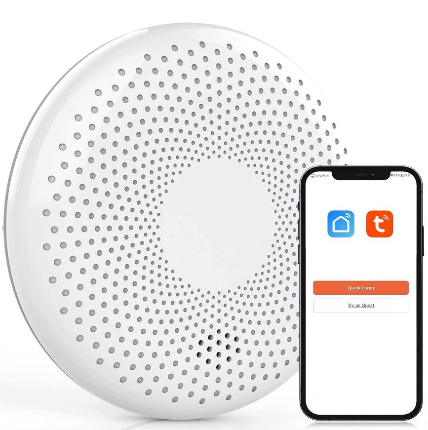 Sensor carbon monoxide detector CO smoke 2in1 wifi tuya grease certificate Packaging status original