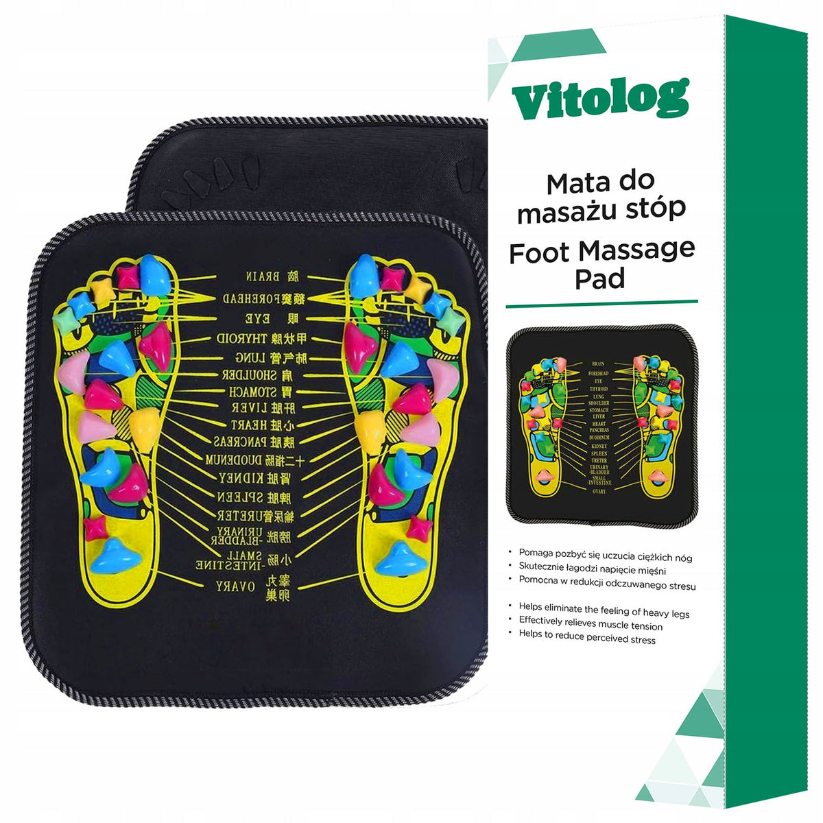 Sensory Acupressure Mat Massage Leg Massager with Massage Spikes