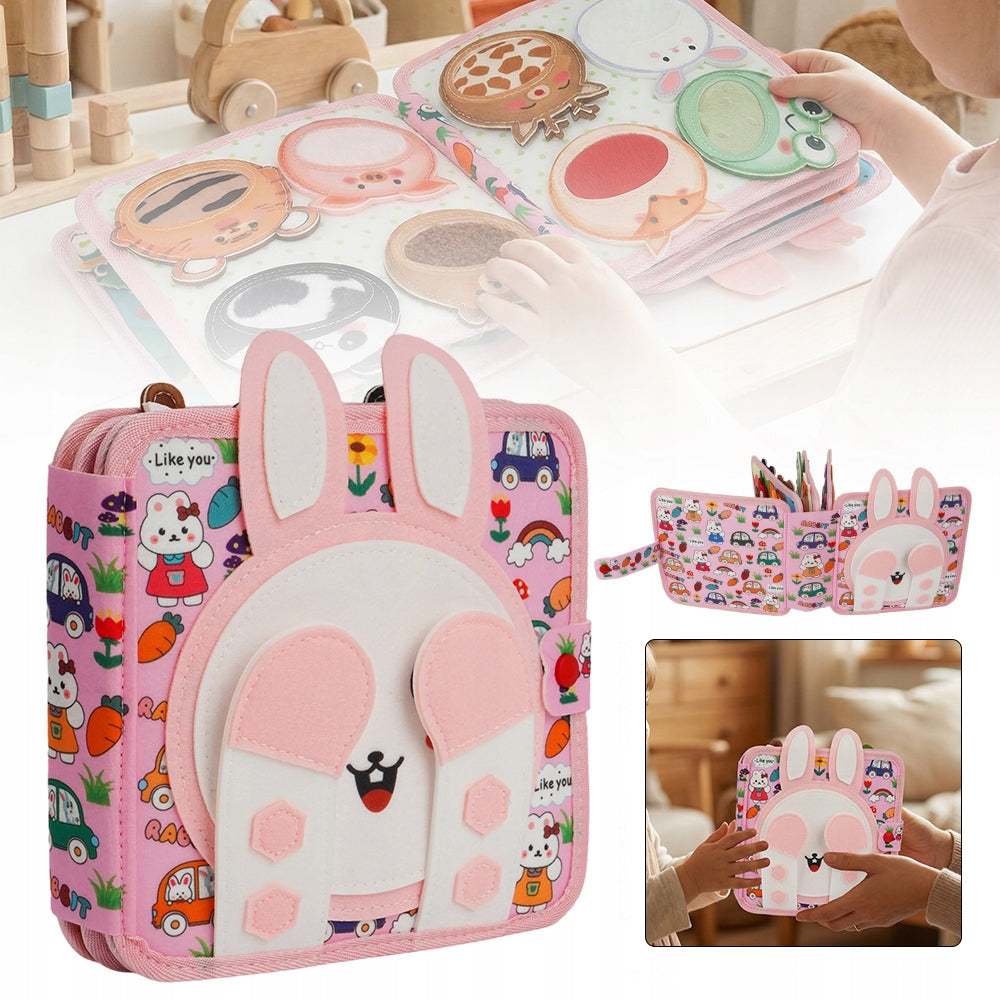 Sensory Book Montessori Rabbit Felt Educational Toy 1-3 Years Packaging status original