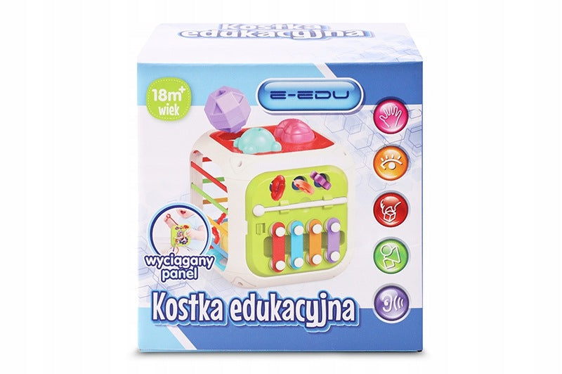 Sensory Educational Cube 18m+ 7 Functions E-Edu sorter Packaging status original