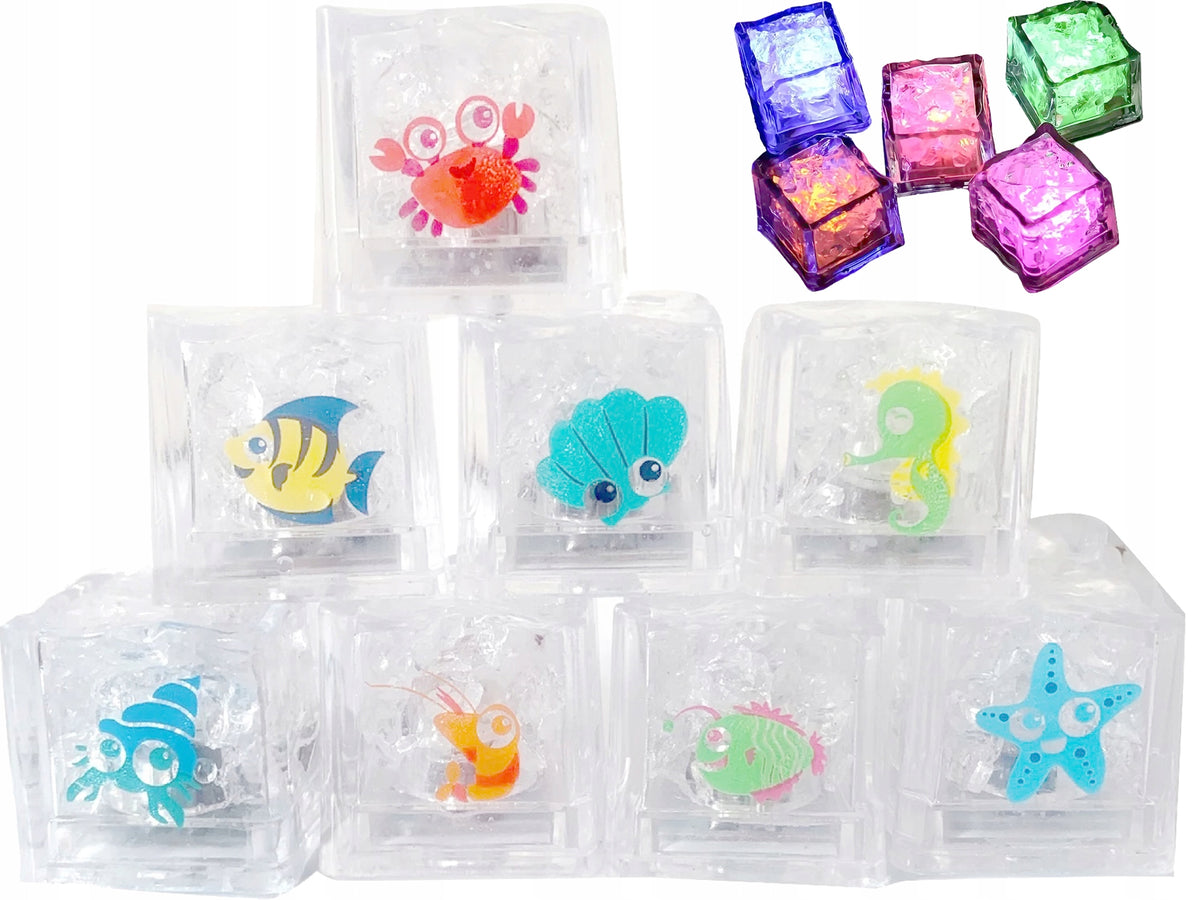 Sensory GLOWING BATH CUBES Water Cube 8 Color CUBES