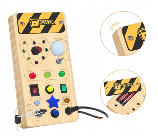 Sensory Manipulation Board for Kids Lights Gift Birthday 8in1 Brand no brand