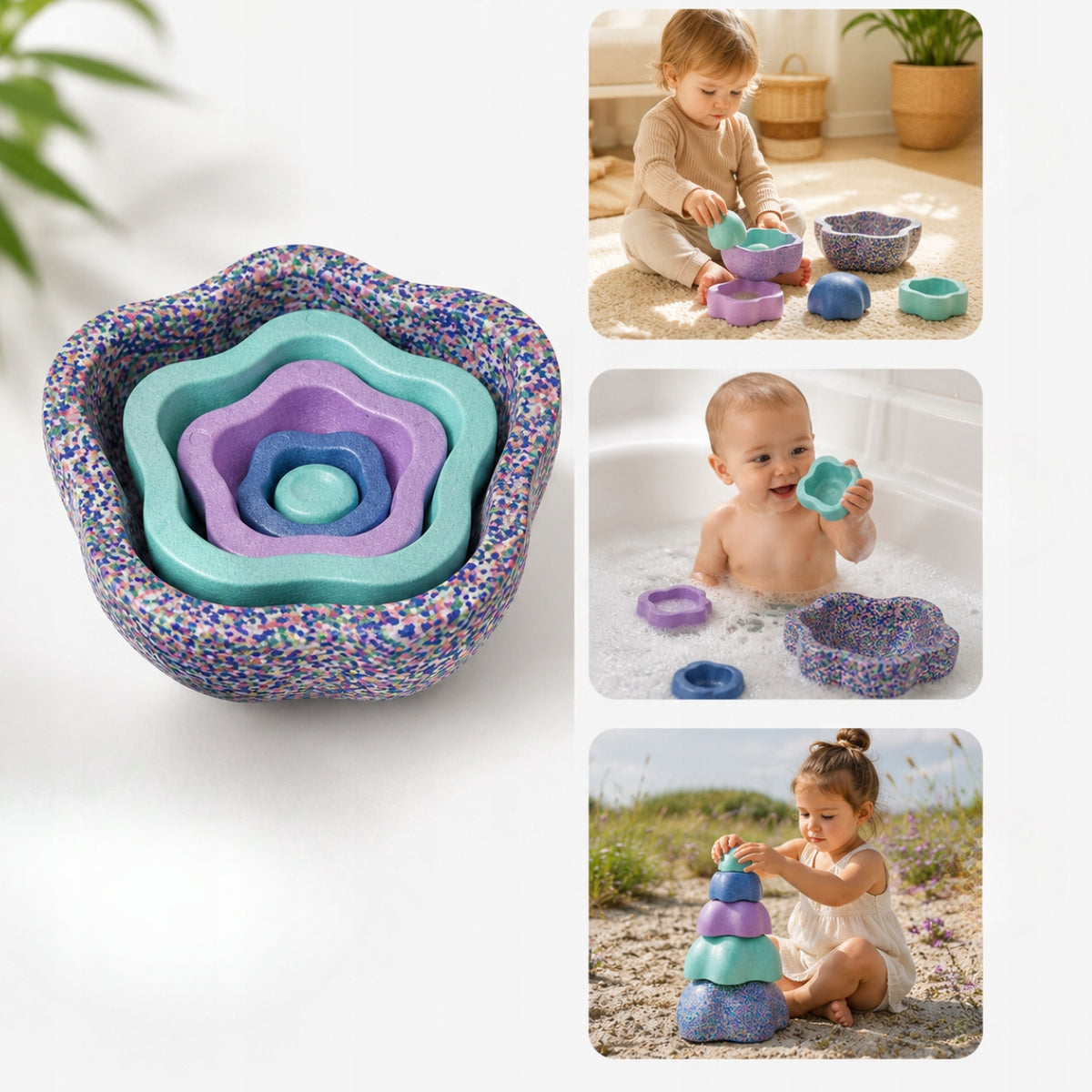 Sensory Path Balancing Stones Garden Balance Training Children Manufacturer code Montessori Kolorowe Zręcznościowe Naturalne
