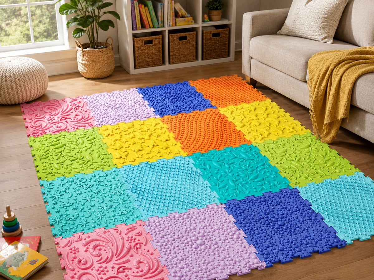 Sensory Path Puzzle 16EL Orthopedic Foot Massage Mat for Kids Manufacturer code Puzzle sensoryczne 16 el