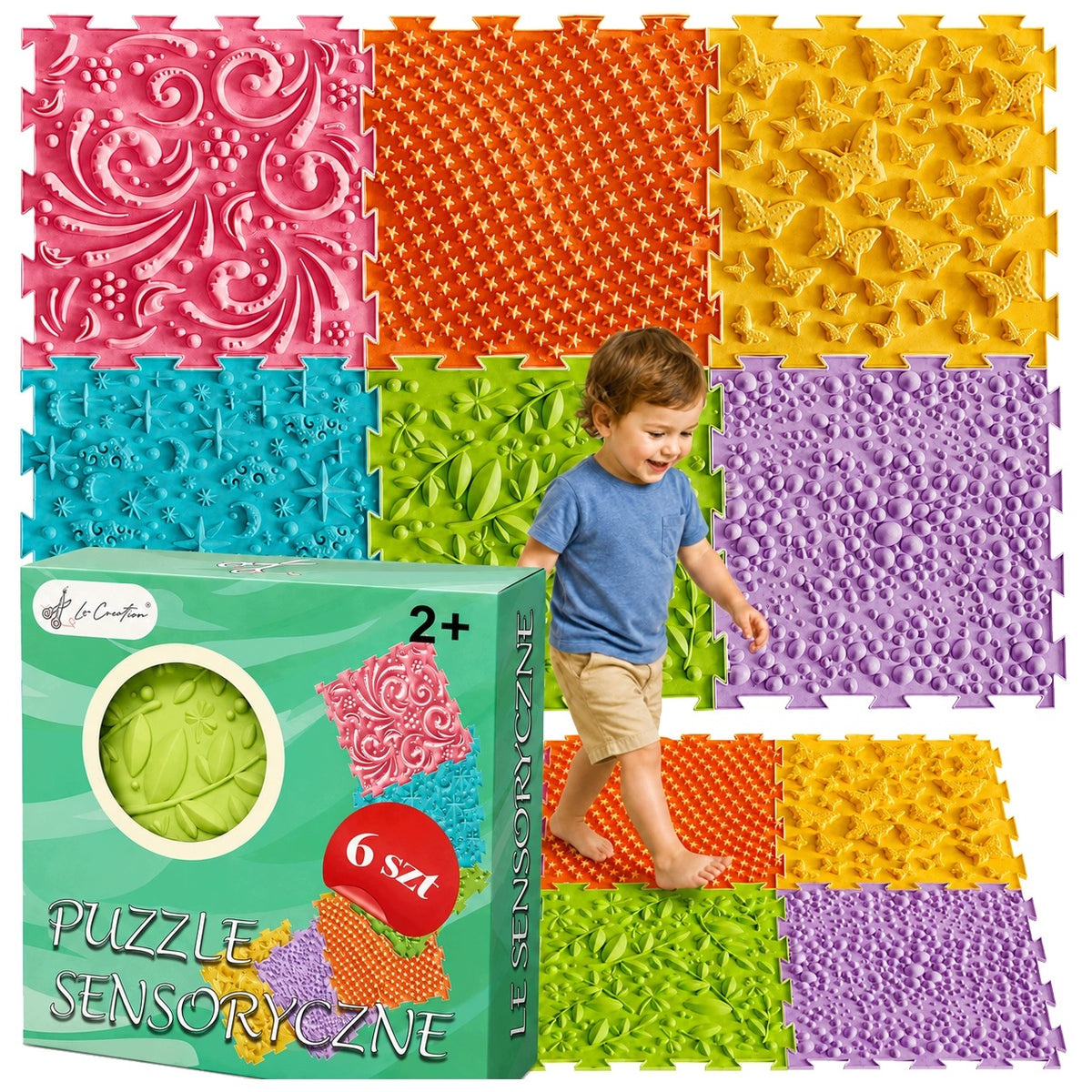 Sensory Path Puzzle 6EL Orthopedic Foot Massage Mat for Kids