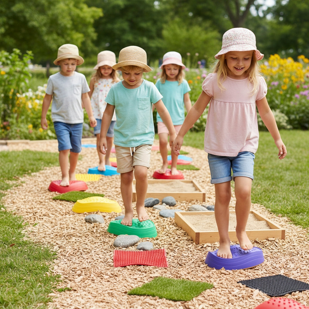 Sensory Path for Kids Balance Stones TRAINING AUTISM ASPERGER Manufacturer code Kamienna ścieżka sensoryczna PUZZLE 5 el