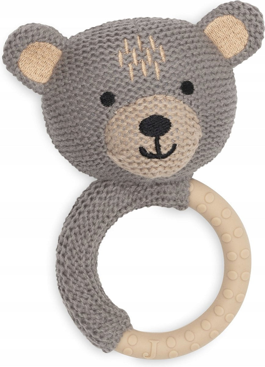 Sensory Rattle Teether Soft Silicone Bear Jollein Brand Jollein