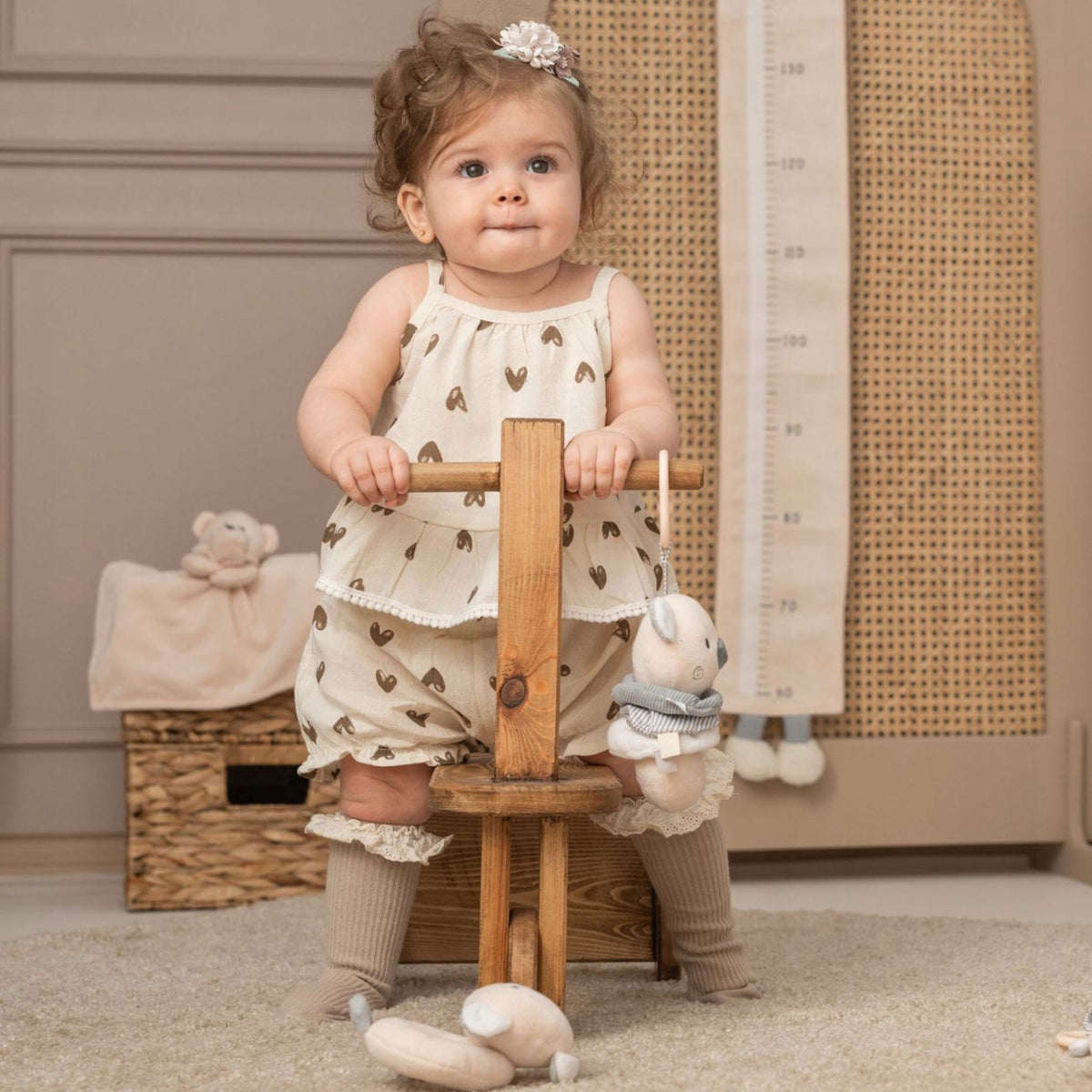 Sensory Rattle for Infants Plush Toy Lorelli Bear Beige Brand Lorelli