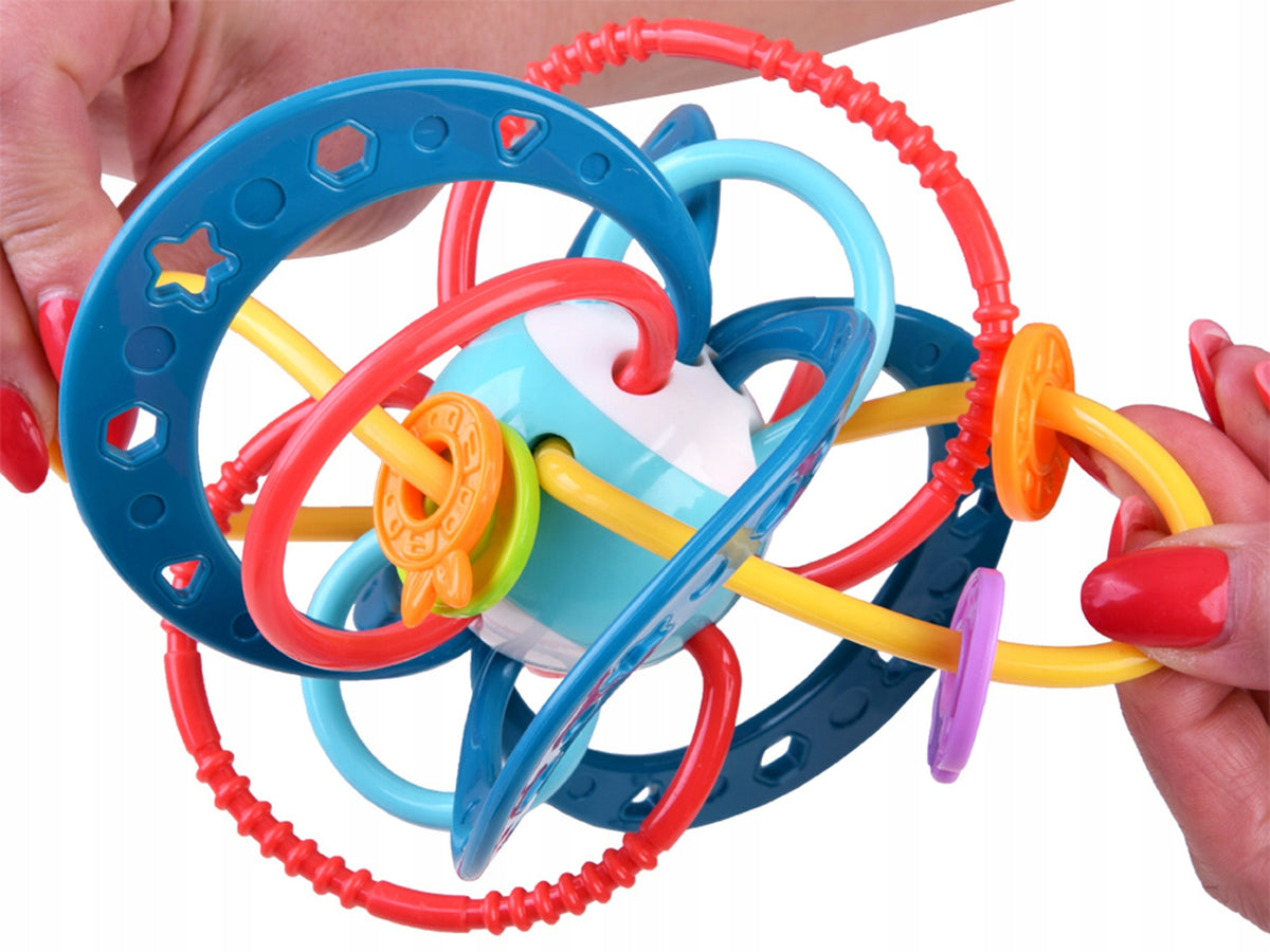 Sensory Toy 2in1 Montessori Rattle Teether Brand Woopie