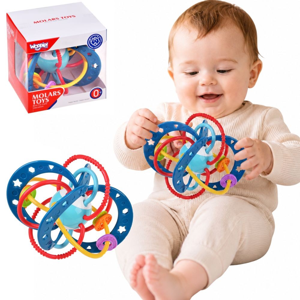 Sensory Toy 2in1 Montessori Rattle Teether Packaging status original