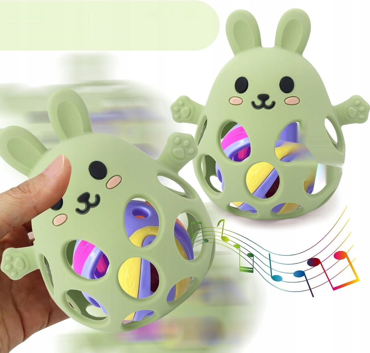 Sensory Toy Baby Teether Silicone Motor Rattle Brand Mi