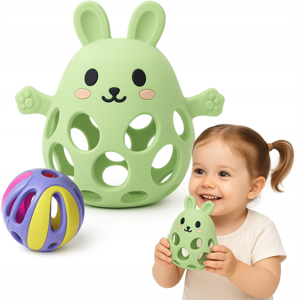 Sensory Toy Baby Teether Silicone Motor Rattle