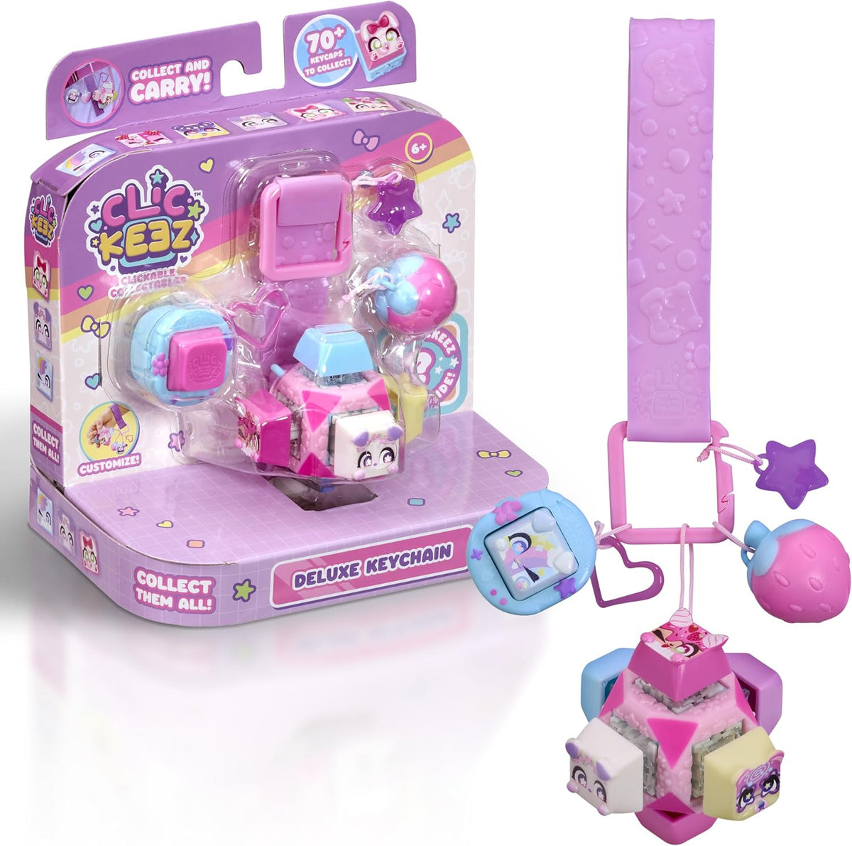 Sensory Toy Keychain Clickeez Deluxe Keychain Pendant Fidget Toys