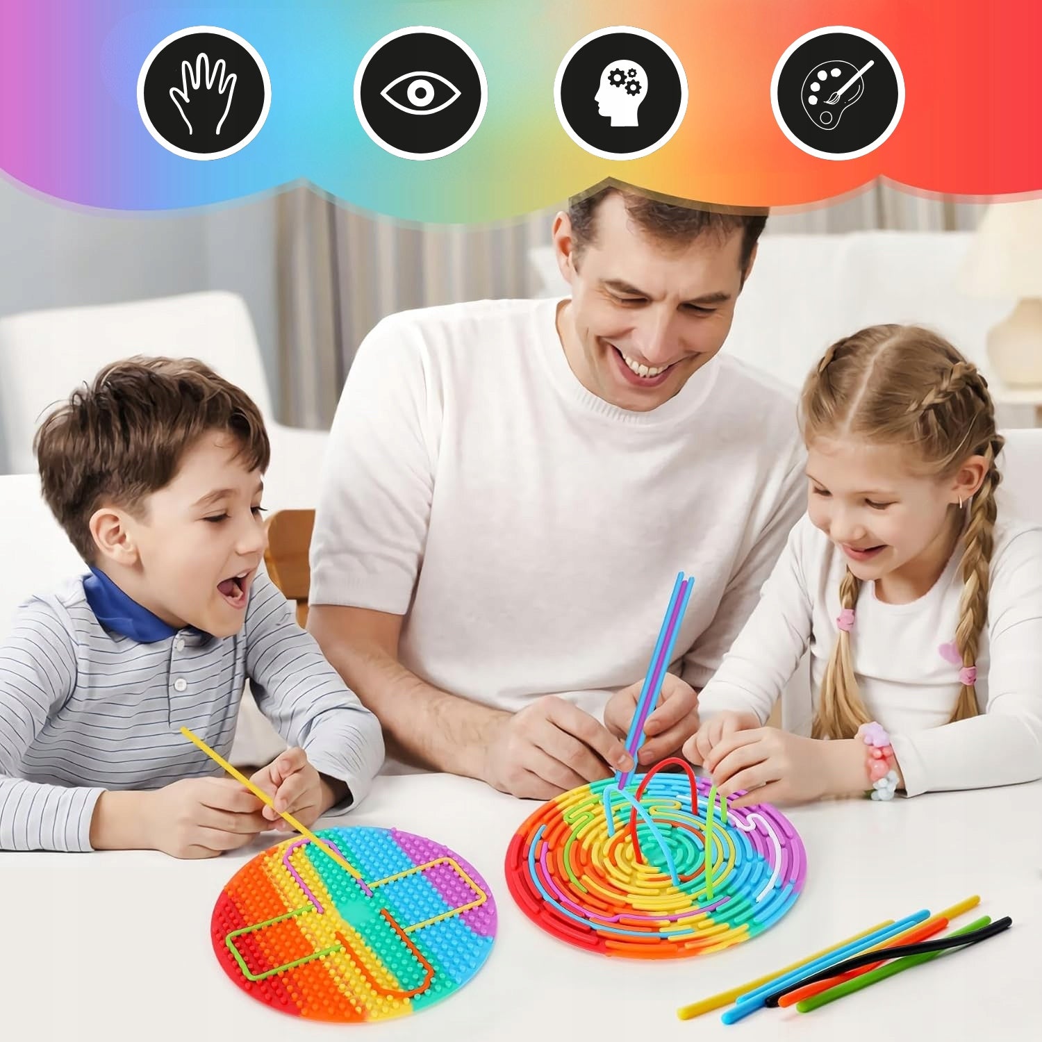 Sensory Toy Silicone Anti-Stress Board Double Sided Autism ADHD Packaging status original