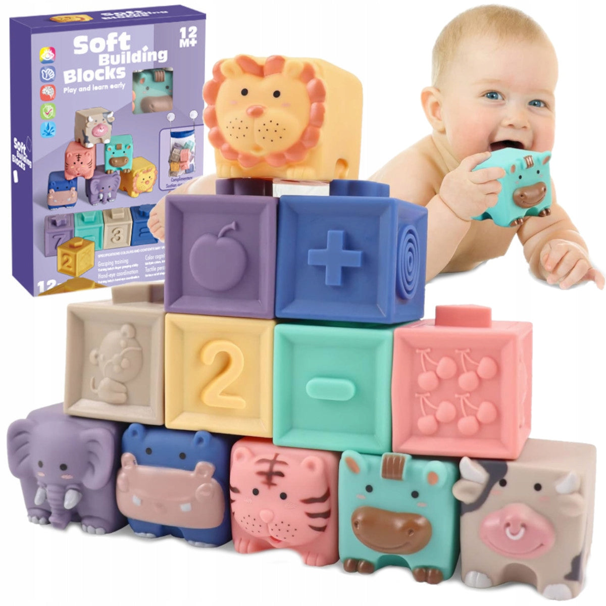 Sensory Toys For Children Soft Blocks Sensory Teether 12mies+ Manufacturer code STATOR-U315