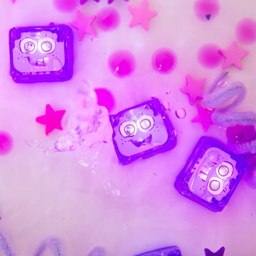 Sensory cube for bath glo PALS, glowing, purple, 4 pcs. Brand glo PALS
