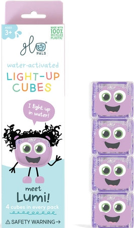 Sensory cube for bath glo PALS, glowing, purple, 4 pcs.