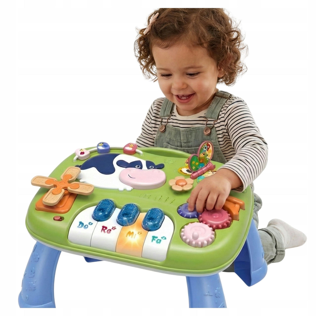 Sensory manipulation board piano table 3in1 moving parts 18mc Manufacturer code Interaktywny stolik dla dzieci z pianinkiem
