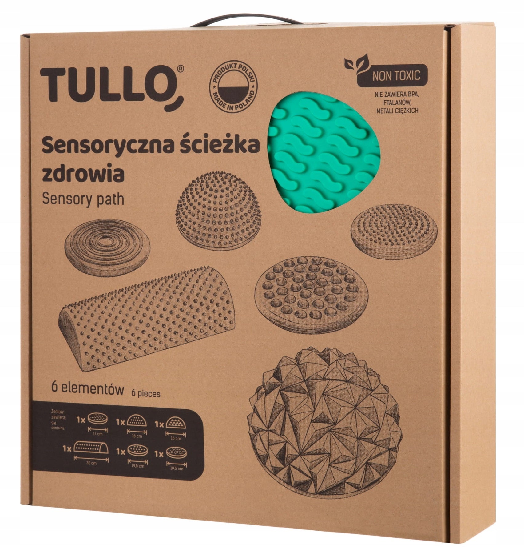 Sensory path 6 pcs tullo obstacle course hedgehog exercise REF 810 EDU Packaging status original