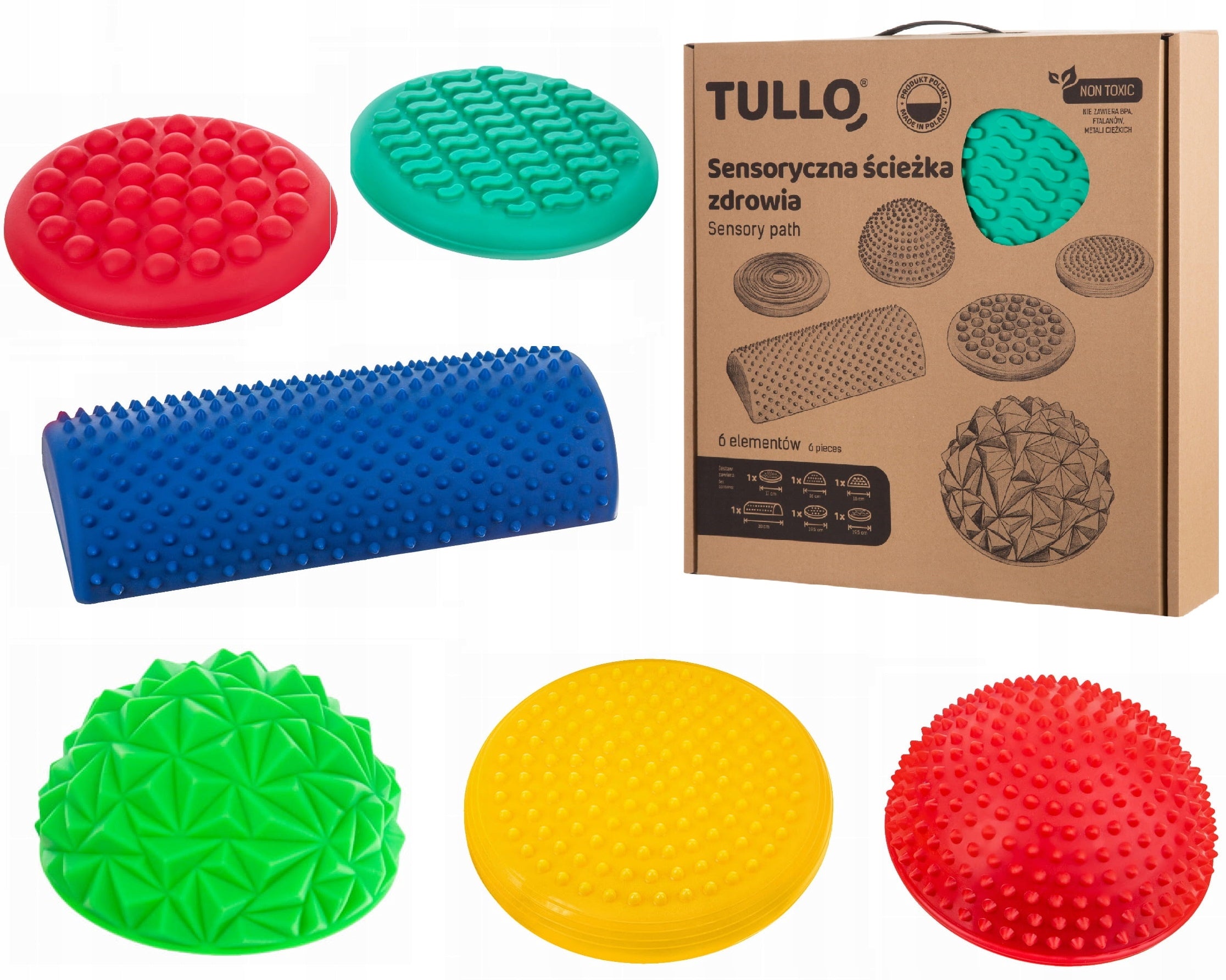 Sensory path 6 pcs tullo obstacle course hedgehog exercise REF 810 EDU