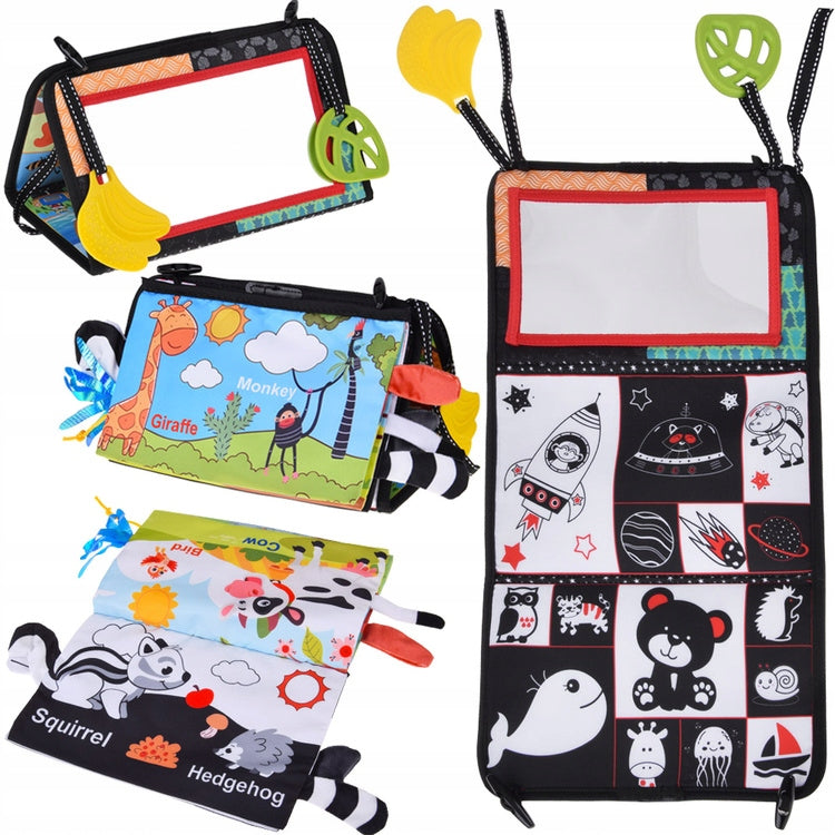 Sensory toy foldable with mirror + contrast book ZA5829