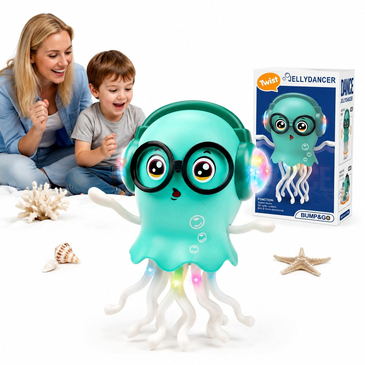Sensory toy for toddlers, dancing octopus with music