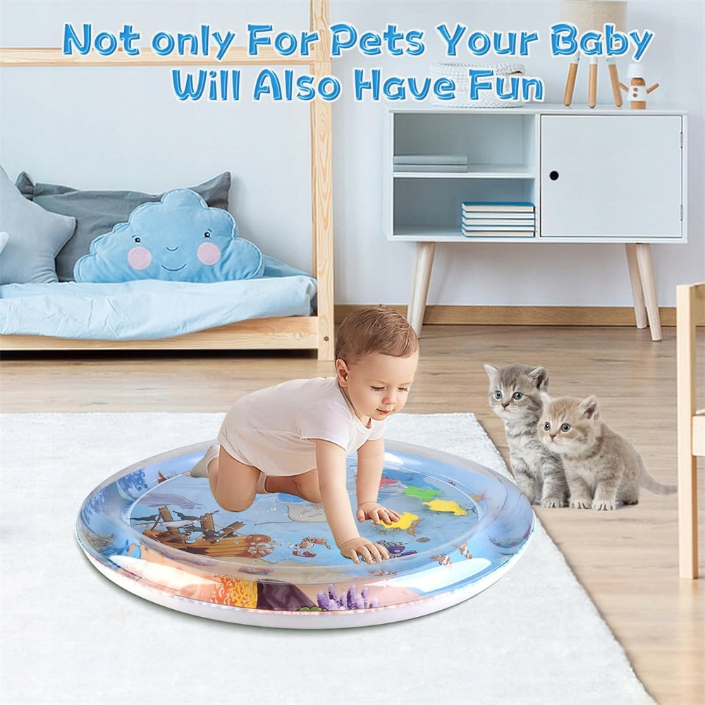 Sensory water mat 100x100 cm for babies 3D shark toy Brand no brand