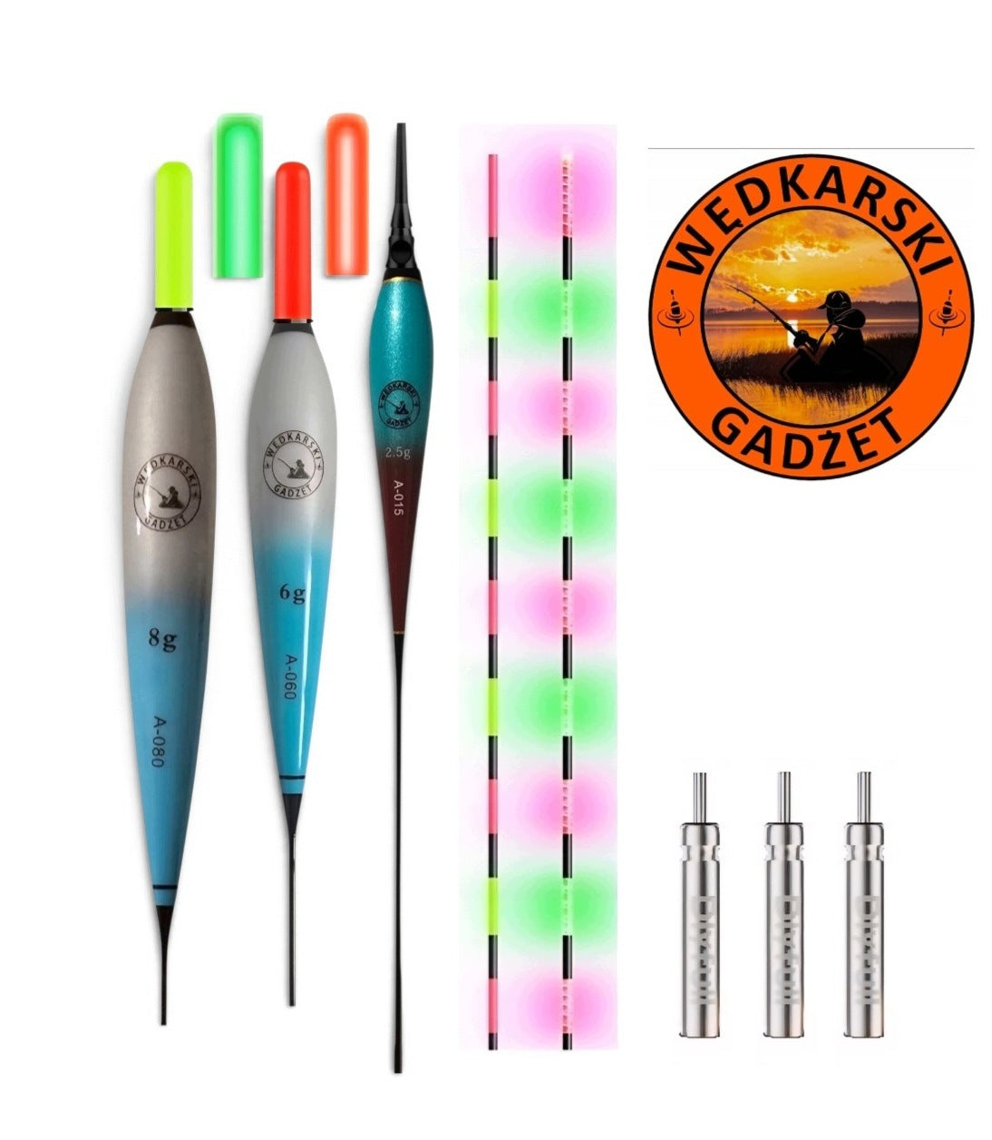 Set - 3x Glowing Float - 2,5g + 6g + 8g + 3x battery + Freebies Manufacturer code 501