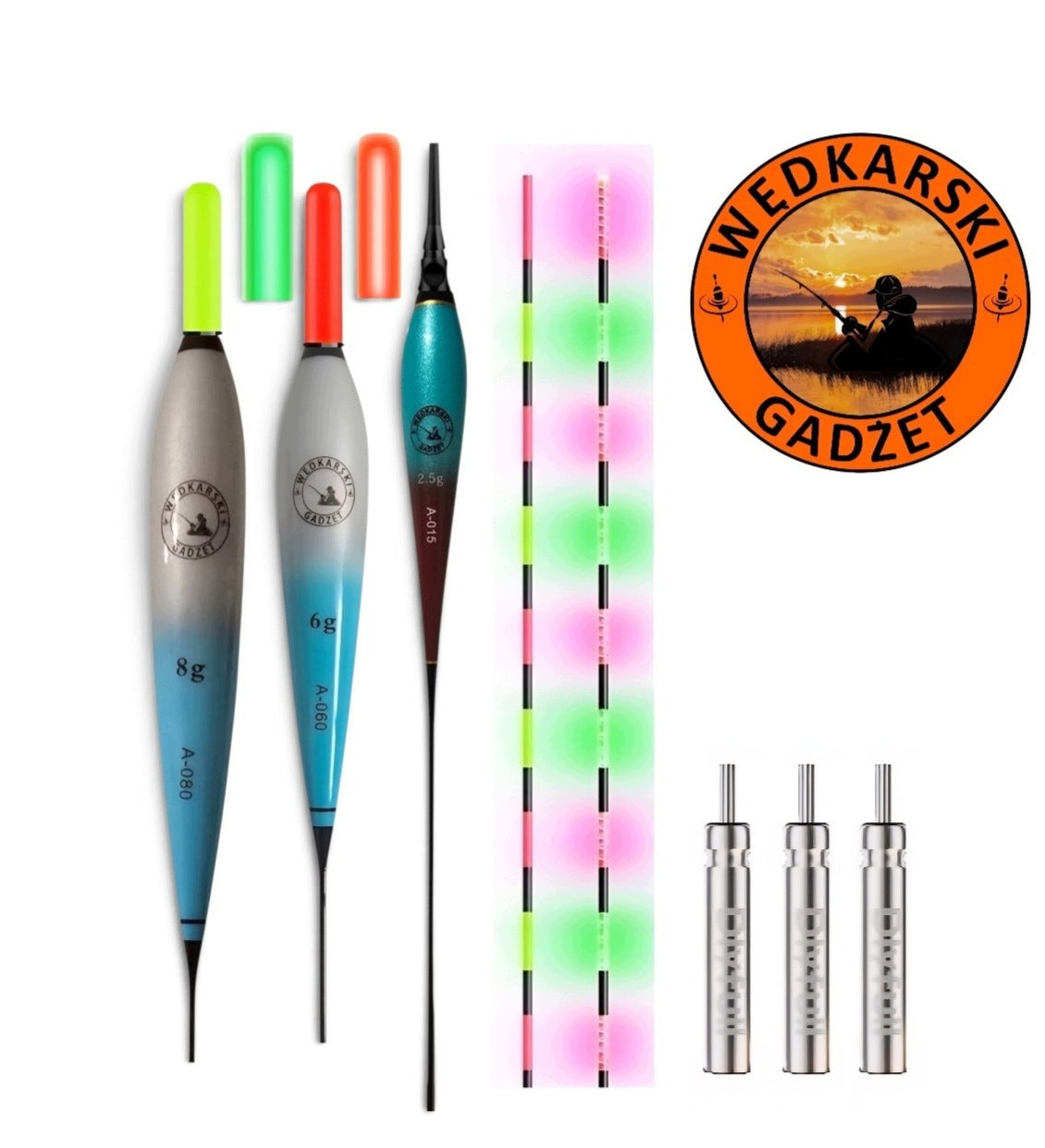 Set - 3x Glowing Float - 2,5g + 6g + 8g + 3x battery + Freebies