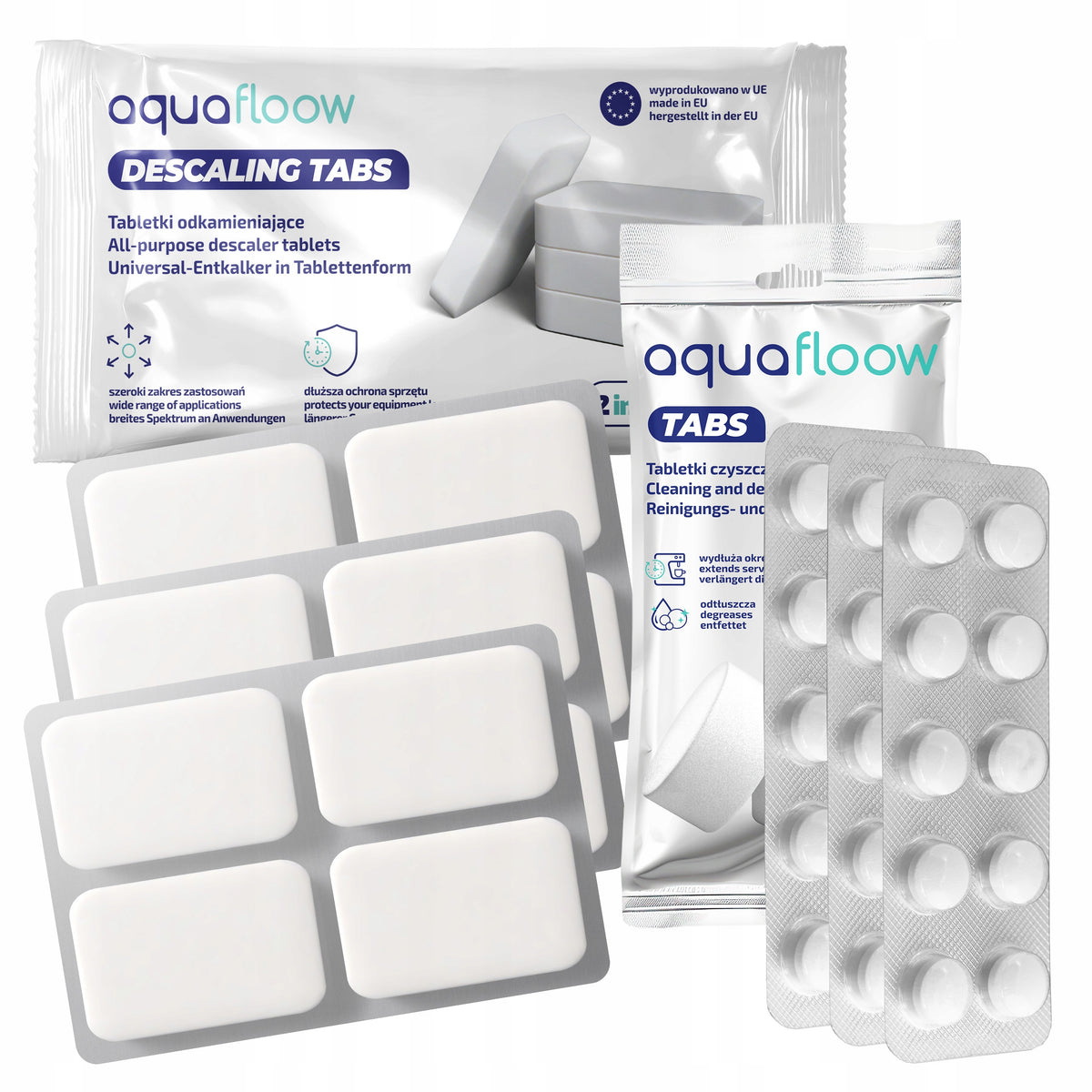 Set AquaFloow - cleaning, degreasing and descaling tablets 3x