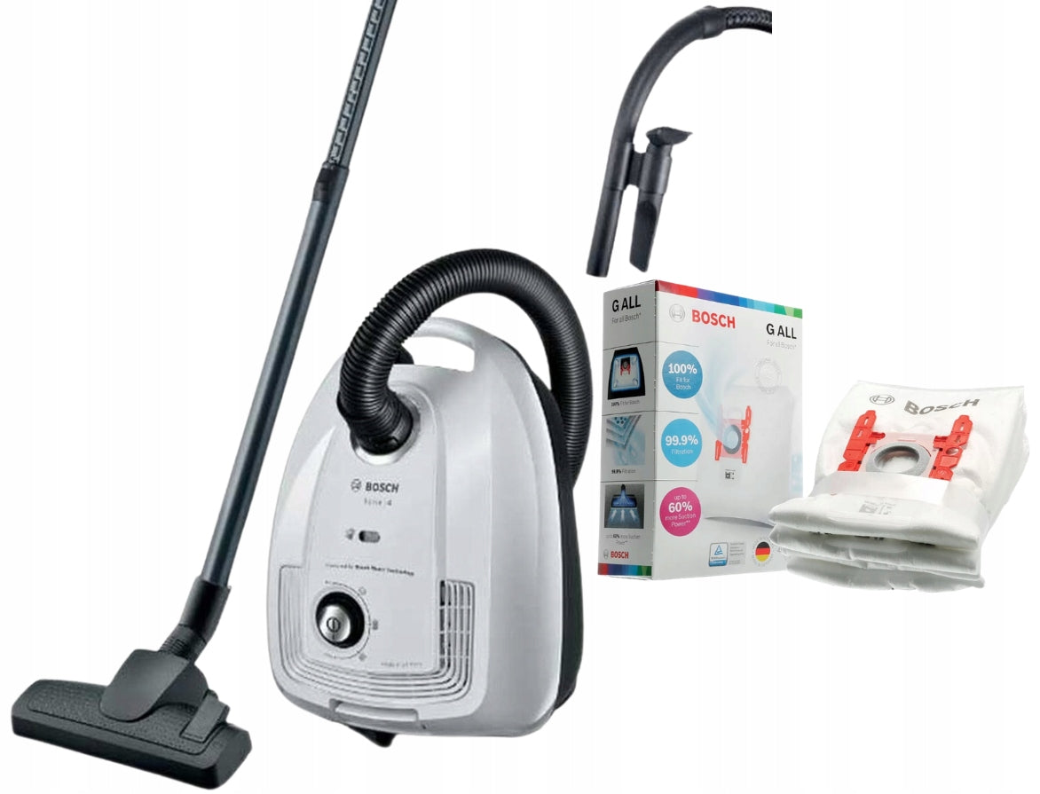 Set Bosch Bagged vacuum cleaner BGL38WH2 + Set of bags BBZ 41FGALL 4 pcs.