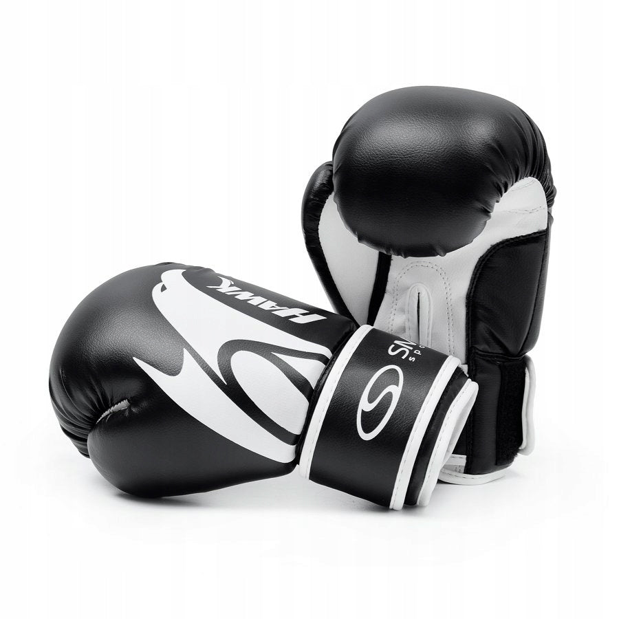 Set Boxing Gloves SMJ Hawk Black 12oz + mouthguard Brand SMJ