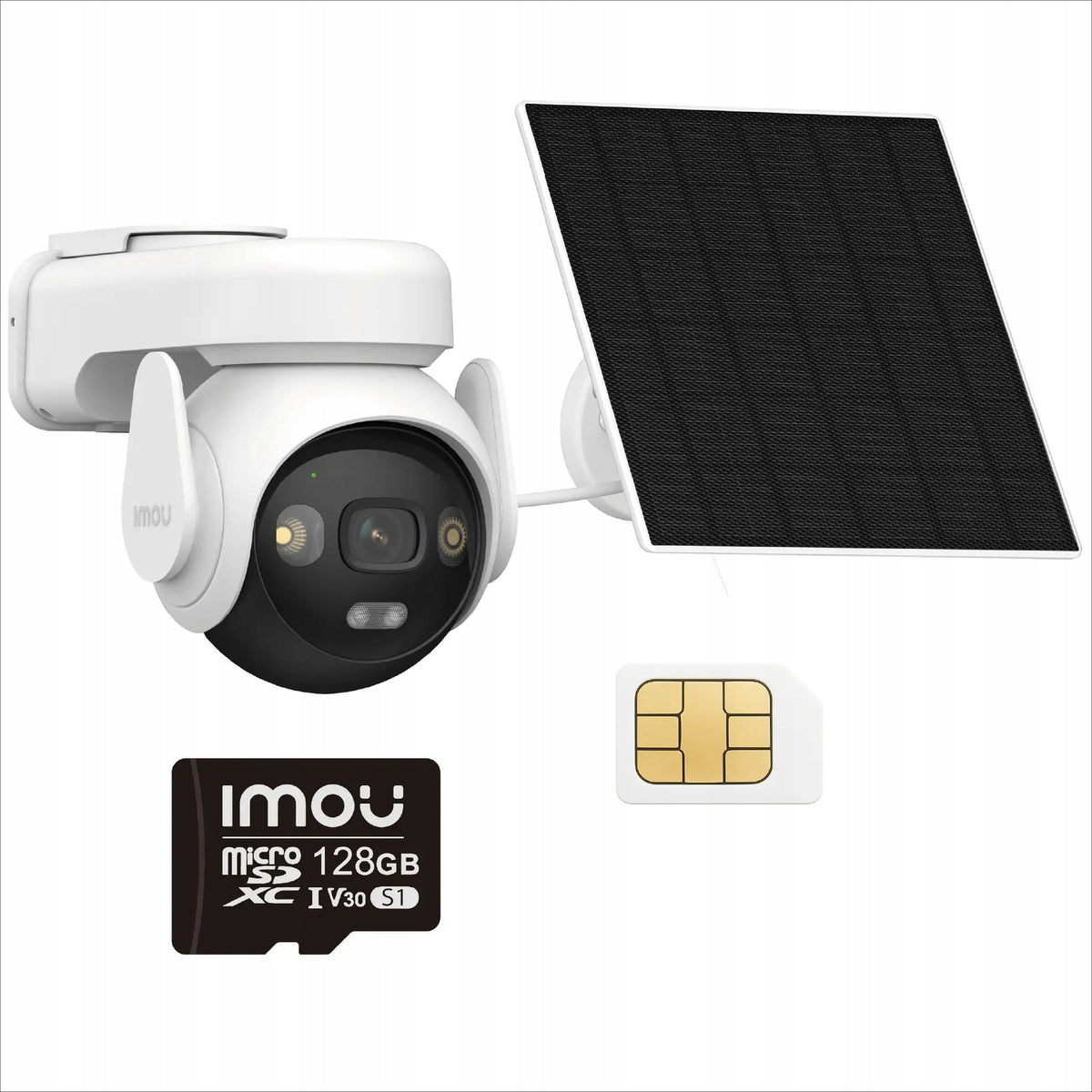 Set Camera Solar 4G 3K + Panel + SD 128GB + SIM CybOS SMART-CAM Solar 4G