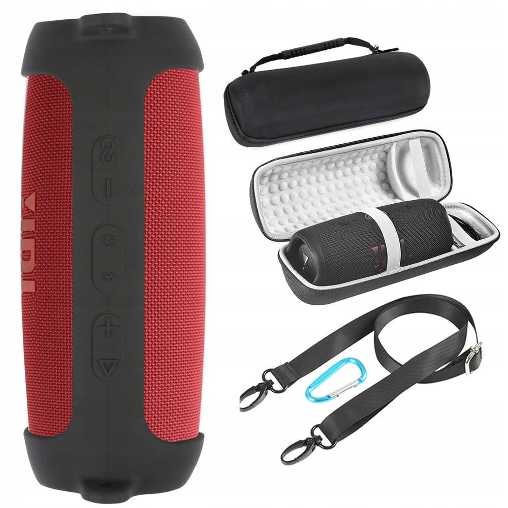 Set Case + case with strap for JBL Charge 5 travel carabiner