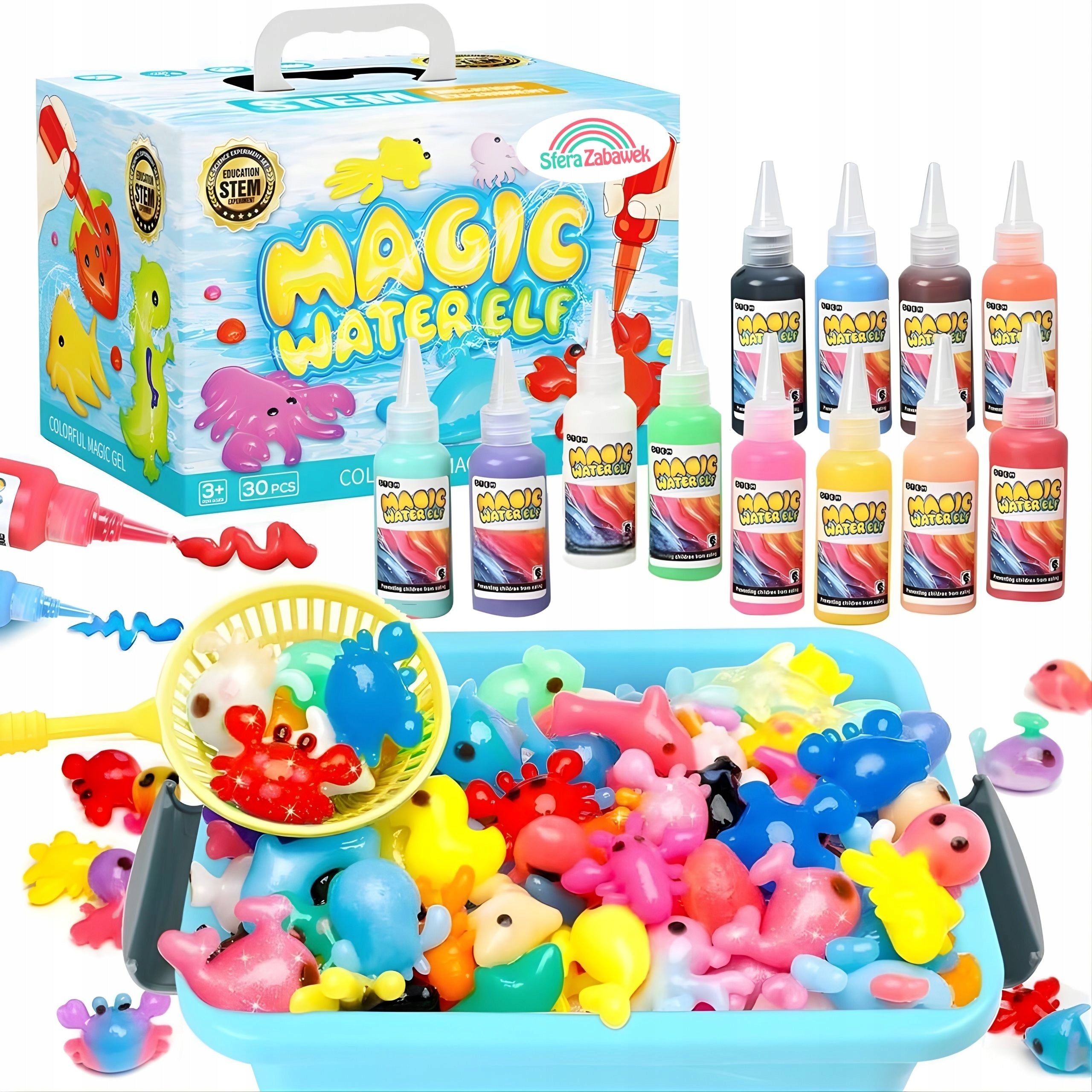Set Creative Case 12 Colors Water Jellies Do It Yourself Gel Animal