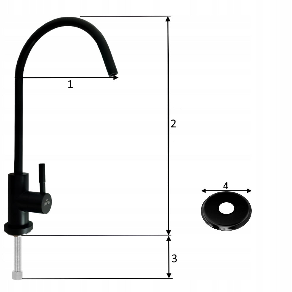 Set DAFI FLOW COMFORT D1 Drinking Water Filter System + Black Faucet Brand no brand