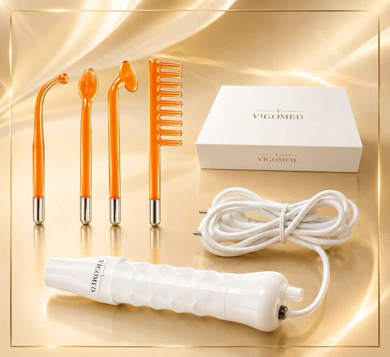 Set Darsonval Derma Wand Vigomed 30W 4 electrodes Packaging status original