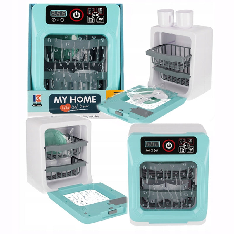 Set Dishwasher with dishes battery operated touch panel