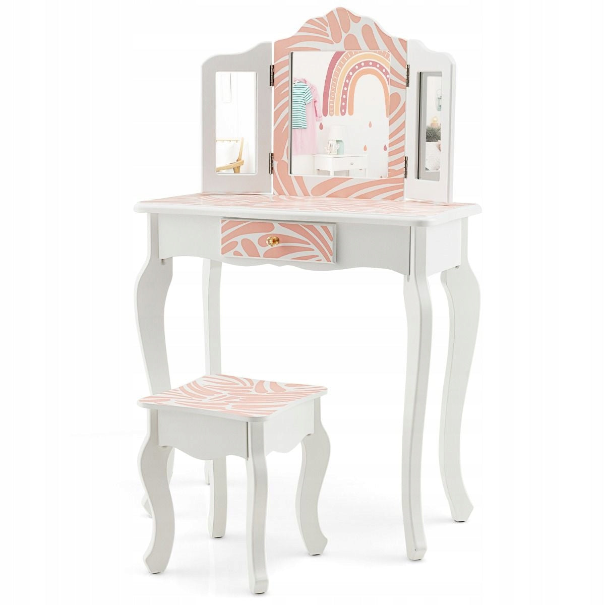 Set Dressing table for children with stool Youth dressing table 60x27,5x97,5 cm