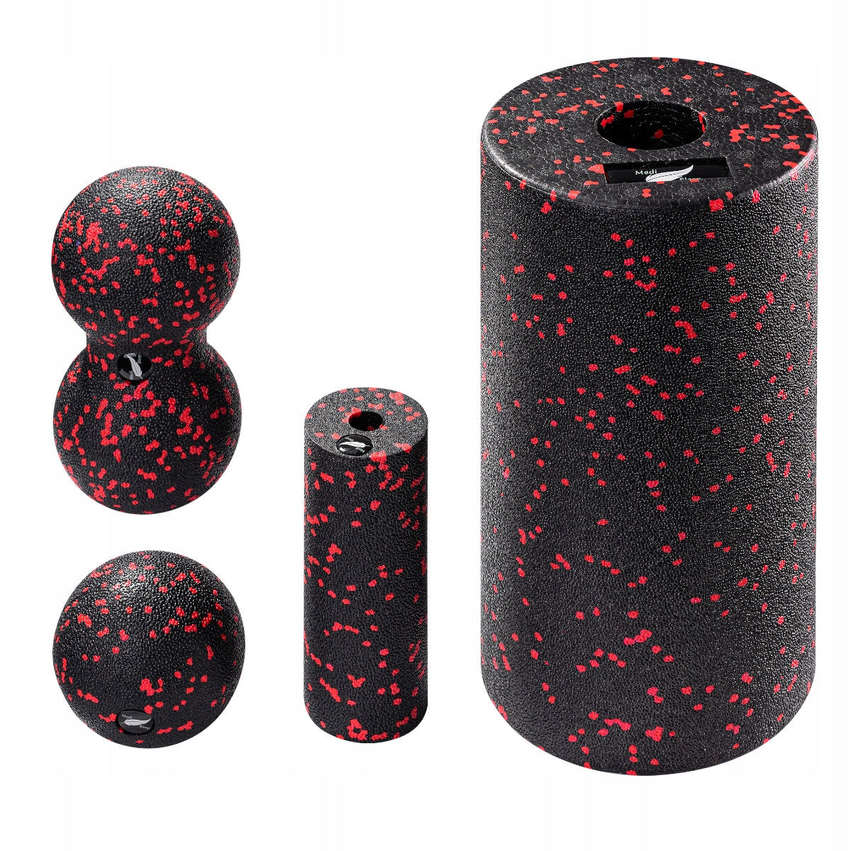 Set EPP roller, massage roller foam duobal black-red 4 el.