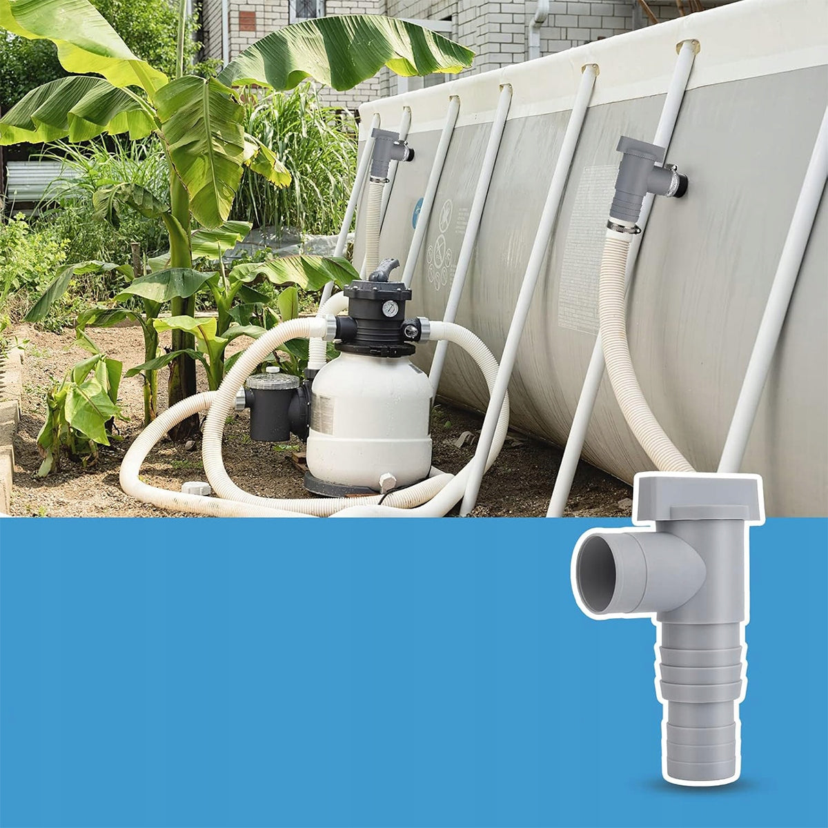 Set Faucet Closing Valve Fits Pool Pump 2PCS Diameter 32 mm