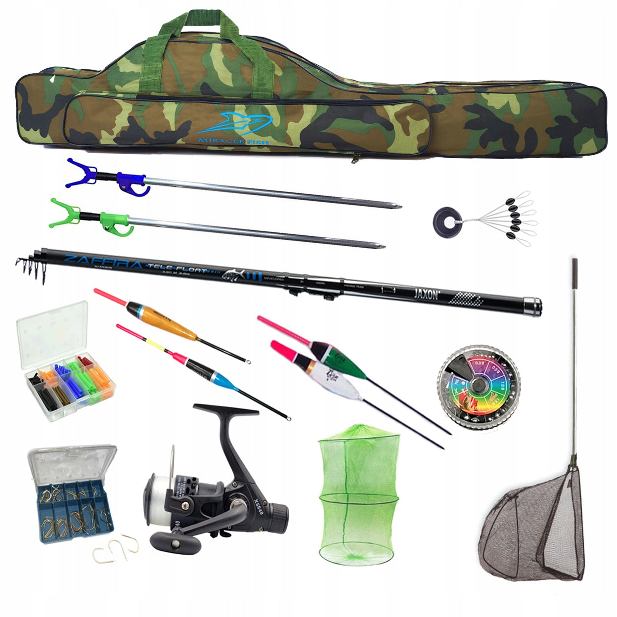 Set Fishing Rod JAXON 3,3 Reel Float Stands for CHILDREN