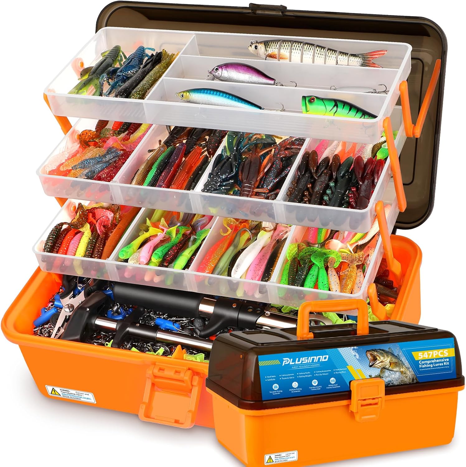 Set Hooks Float Fishing Box Large Spinning Akcesoria Lures