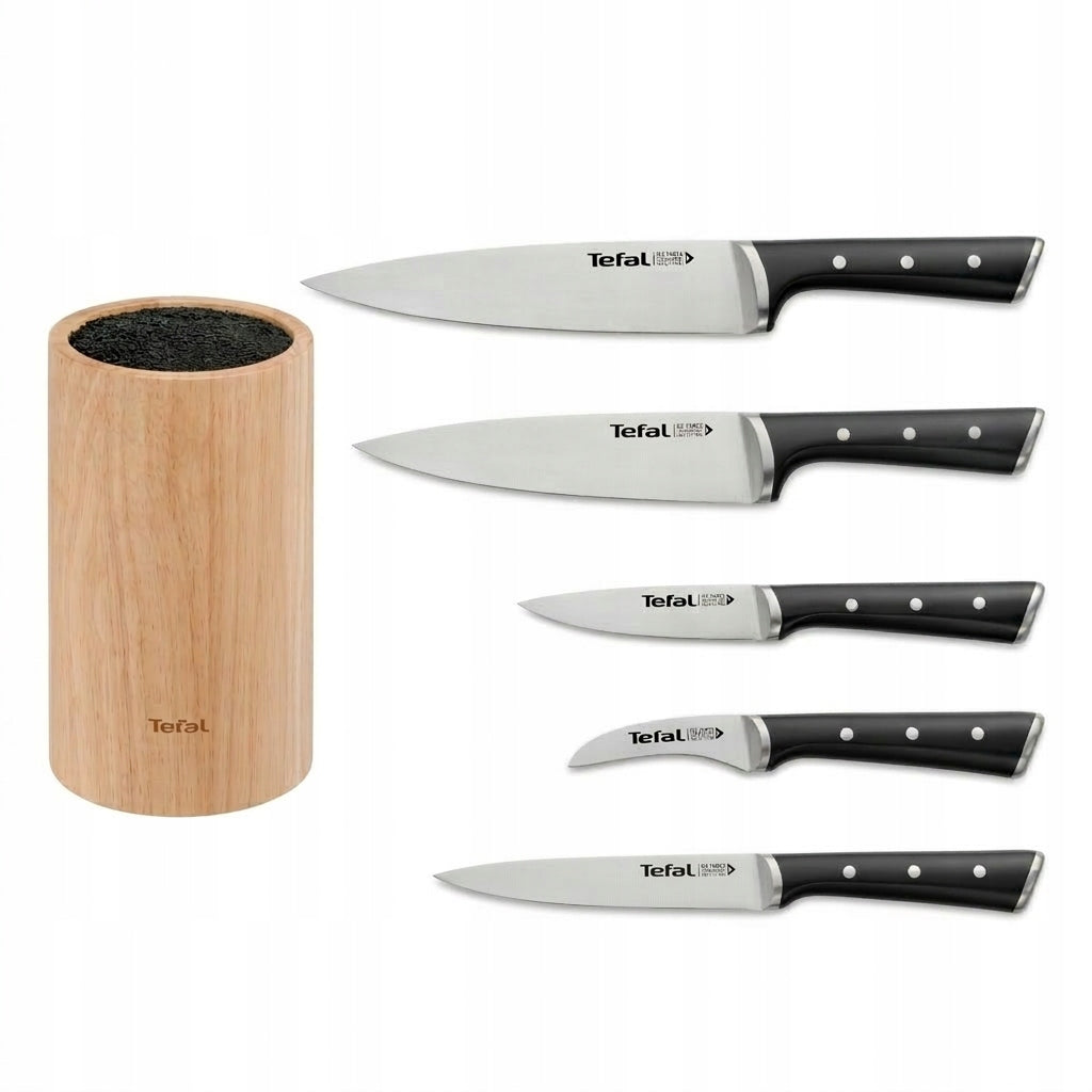 Set Kitchen knives TEFAL Ice Force in block stainless steel 6 el