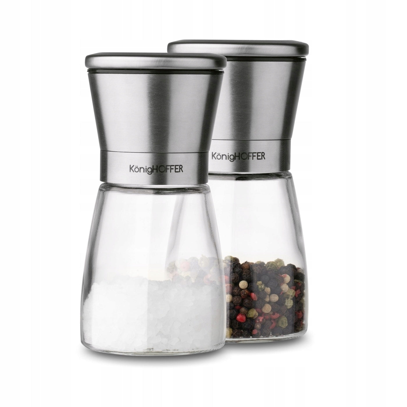 Set MANUAL MILLS for pepper and salt GLASS MILLS Konighoffer 170 ml