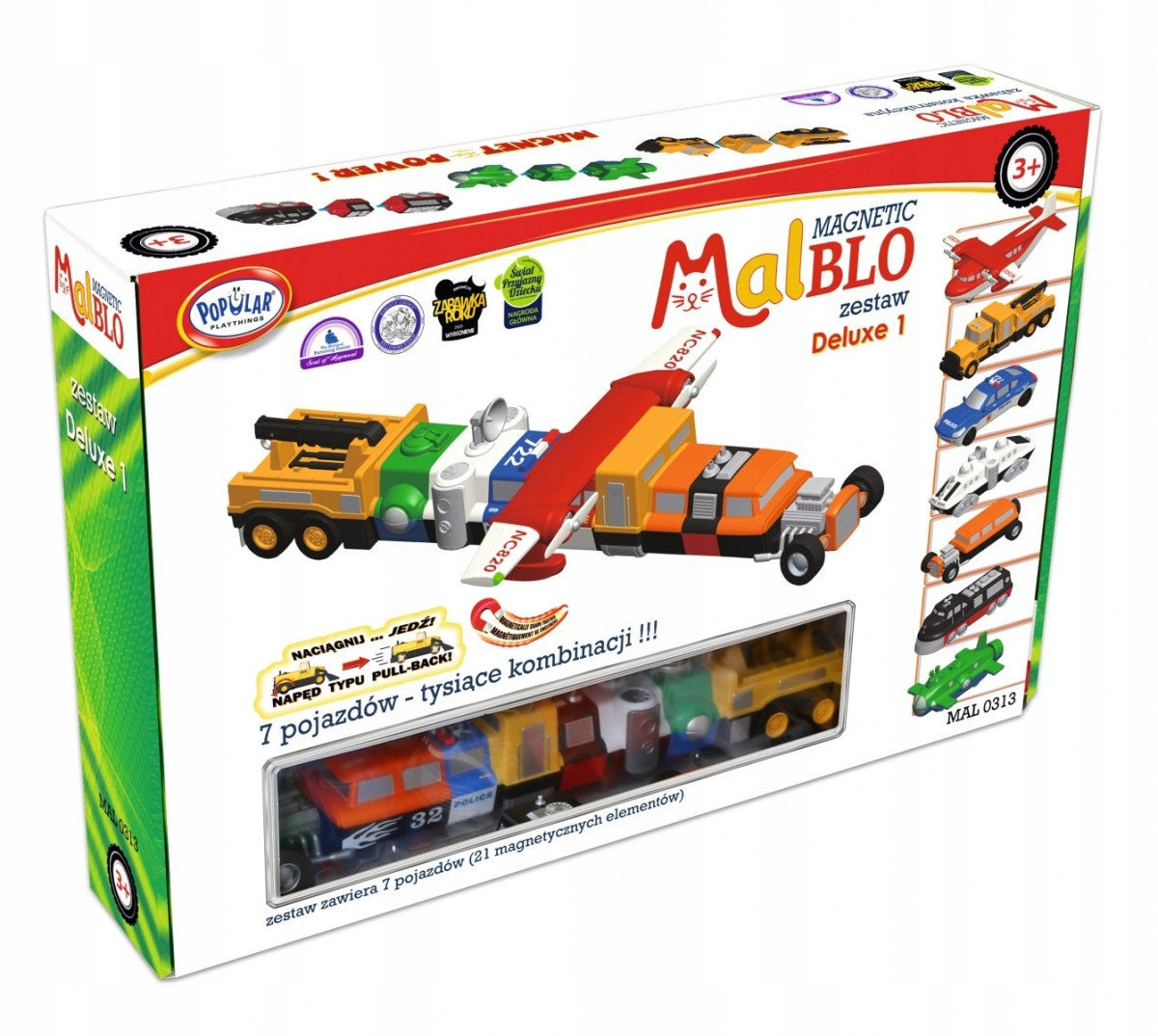 Set Malblo Magnetic vehicles deluxe 1 Malik