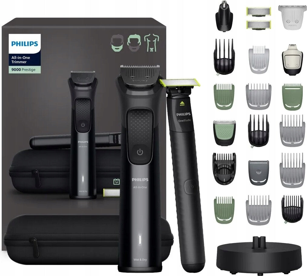 Set PHILIPS Multigroom + OneBlade MG9690-30 Black Dominant color black