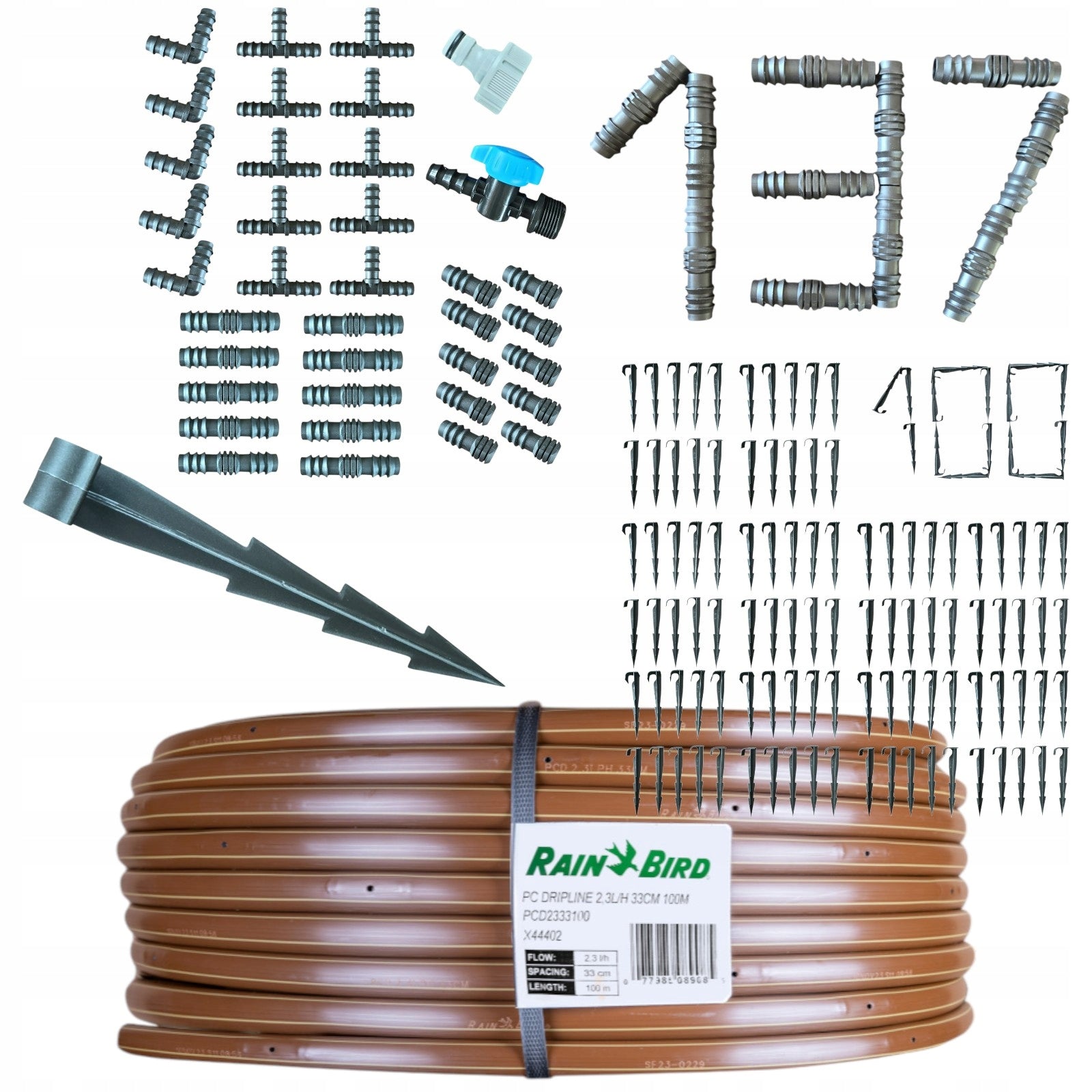 Set PREMIUM DRIP LINE RAIN BIRD PCD pressure compensation + 137el