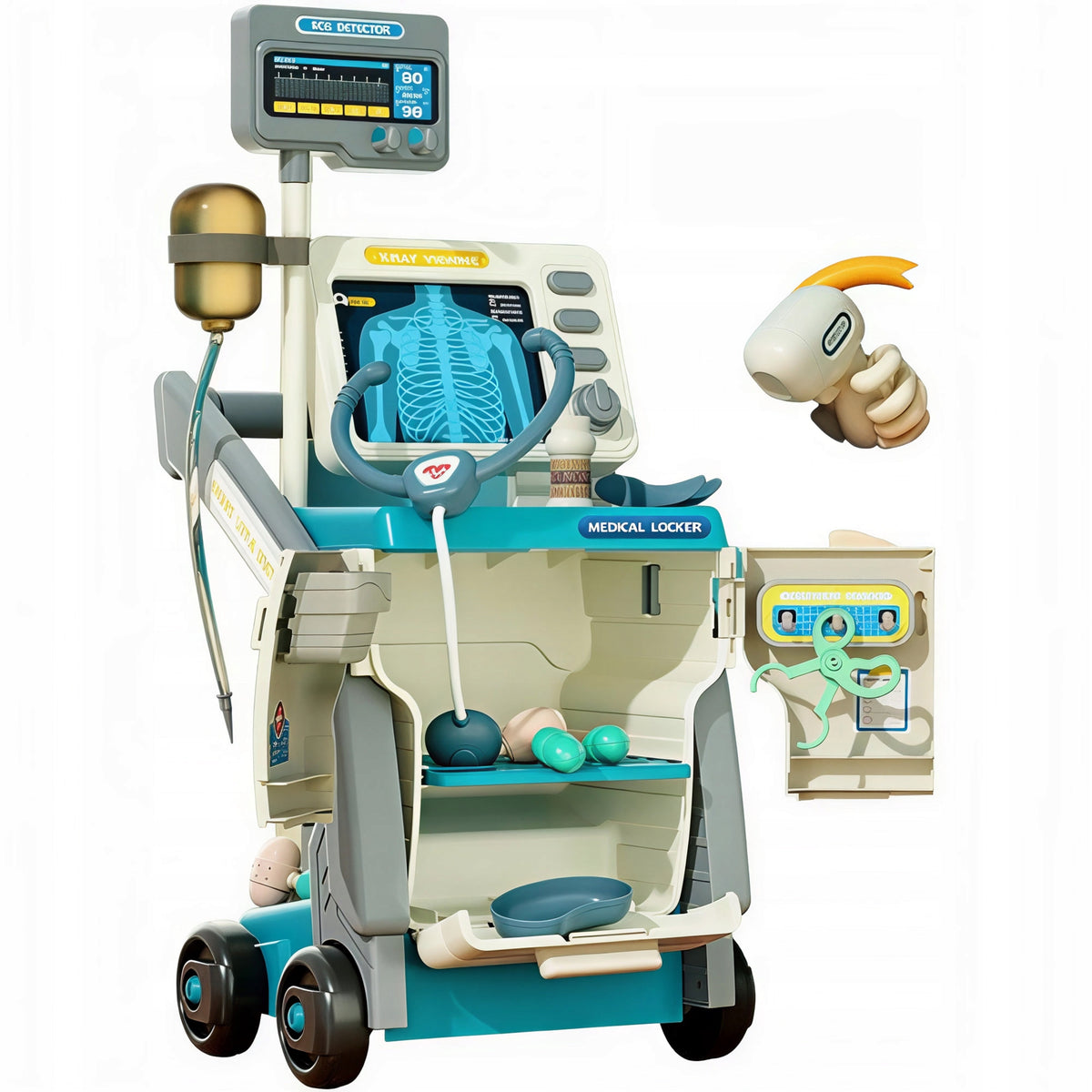 Set Small Doctor Trolley ECG X-ray Accessories Role doctor